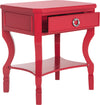 Safavieh Alaia One Drawer Night Stand Red Furniture 