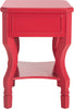 Safavieh Alaia One Drawer Night Stand Red Furniture 