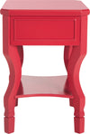 Safavieh Alaia One Drawer Night Stand Red Furniture 