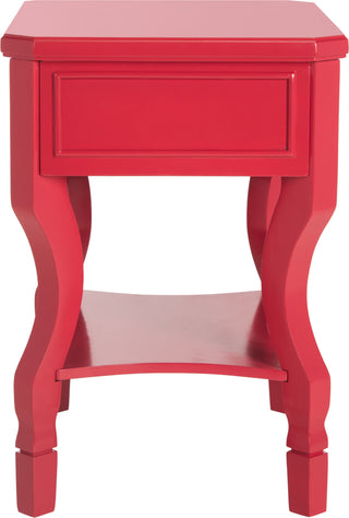 Safavieh Alaia One Drawer Night Stand Red Furniture 