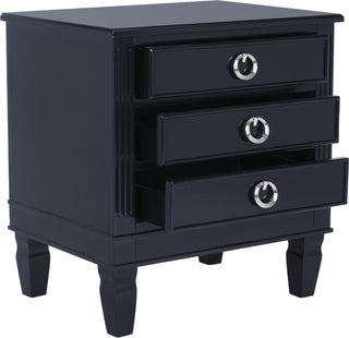 Safavieh Kira Three Drawer Night Stand Navy Furniture 