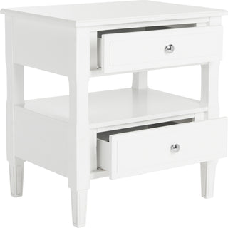 Safavieh Jenson Two Drawer Night Stand White Furniture 