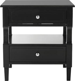 Safavieh Jenson Two Drawer Night Stand Black Furniture main image