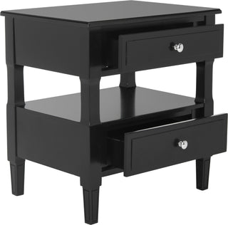 Safavieh Jenson Two Drawer Night Stand Black Furniture 