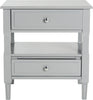 Safavieh Jenson Two Drawer Night Stand Grey Furniture main image