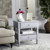 Safavieh Jenson Two Drawer Night Stand Grey  Feature