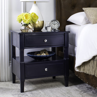 Safavieh Jenson Two Drawer Night Stand Navy Furniture 