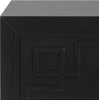 Safavieh Raina Three Drawer Greek Key Night Stand Black Furniture 