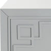 Safavieh Raina Three Drawer Greek Key Night Stand Grey Furniture 