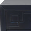 Safavieh Raina Three Drawer Greek Key Night Stand Navy Furniture 