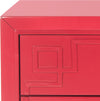 Safavieh Raina Three Drawer Greek Key Night Stand Red Furniture 