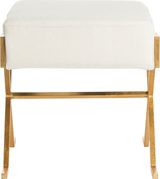 Safavieh Luna Greek Key Bench Light Beige Furniture 