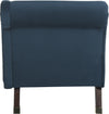 Safavieh Caiden Vevlet Chaise With Pillow Navy and Espresso Furniture 