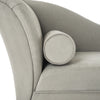 Safavieh Caiden Velvet Chaise With Pillow Grey and Espresso Furniture 