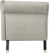 Safavieh Caiden Velvet Chaise With Pillow Grey and Espresso Furniture 