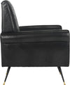 Safavieh Mira Retro Mid Century Faux Leather Accent Chair Black Furniture 