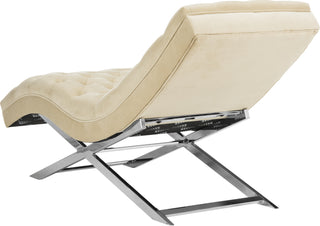 Safavieh Monroe Chaise With Headrest Pillow Beige Furniture 