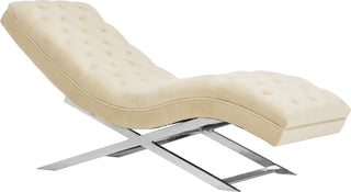 Safavieh Monroe Chaise With Headrest Pillow Beige Furniture 