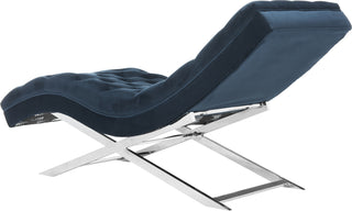 Safavieh Monroe Chaise With Headrest Pillow Navy Furniture 