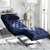 Safavieh Monroe Chaise With Headrest Pillow Navy  Feature