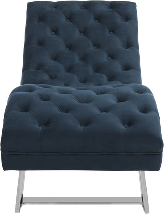 Safavieh Monroe Chaise With Headrest Pillow Navy Furniture 