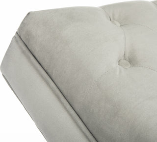 Safavieh Monroe Chaise With Headrest Pillow Grey Furniture 