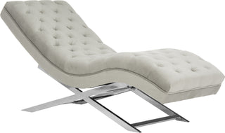 Safavieh Monroe Chaise With Headrest Pillow Grey Furniture 