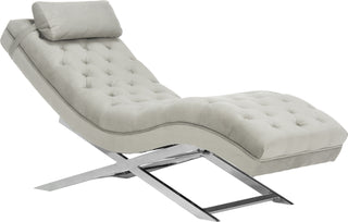 Safavieh Monroe Chaise With Headrest Pillow Grey Furniture 