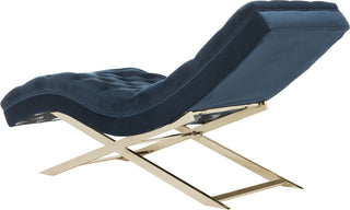 Safavieh Monroe Chaise With Headrest Pillow Navy Furniture 