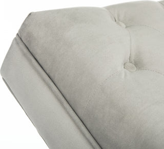 Safavieh Monroe Chaise With Headrest Pillow Grey Furniture 