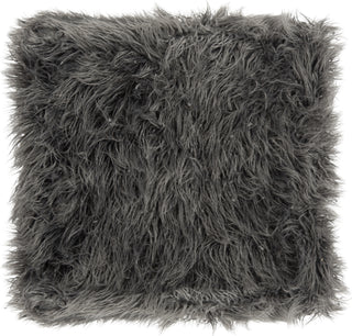 Safavieh Rowan Contemporary Glam Faux Sheepkin Square Ottoman Grey Furniture 