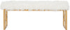 Safavieh Mera Faux Sheepskin Bench White Furniture main image