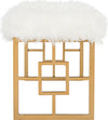 Safavieh Mera Faux Sheepskin Bench White Furniture 