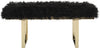 Safavieh Maia Faux Sheepskin Bench Black Furniture 