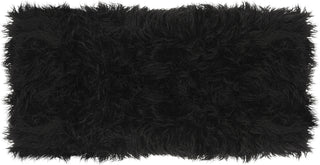 Safavieh Maia Faux Sheepskin Bench Black Furniture 