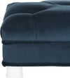 Safavieh Rory Contemporary Tufted Bench Navy and White Furniture 