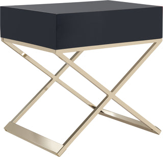 Safavieh Zarina Modern Cross Leg End Table Navy Furniture 