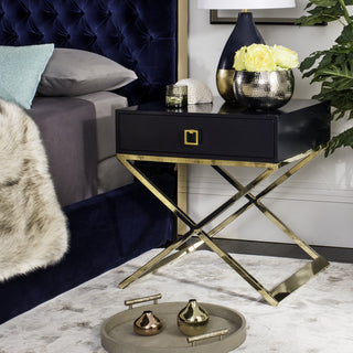 Safavieh Zarina Modern Cross Leg End Table Navy  Feature