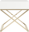 Safavieh Zarina Modern Cross Leg End Table White Furniture 