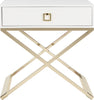 Safavieh Zarina Modern Cross Leg End Table White Furniture main image