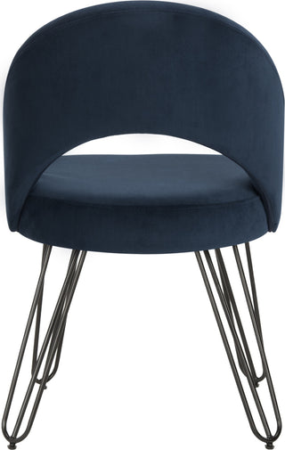 Safavieh Jora Velvet Retro Dining Chair Navy Furniture 