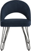 Safavieh Jora Velvet Retro Dining Chair Navy Furniture main image