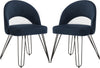 Safavieh Jora Velvet Retro Dining Chair Navy Furniture 