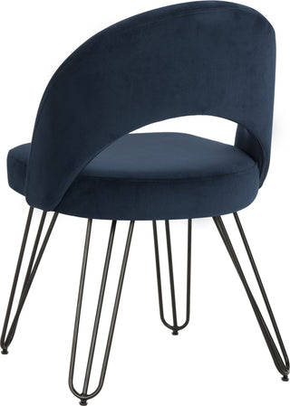 Safavieh Jora Velvet Retro Dining Chair Navy Furniture 