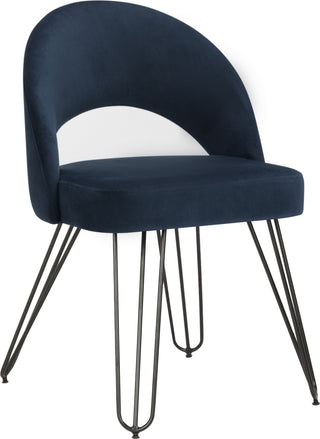 Safavieh Jora Velvet Retro Dining Chair Navy Furniture 