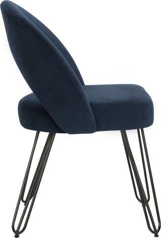 Safavieh Jora Velvet Retro Dining Chair Navy Furniture 