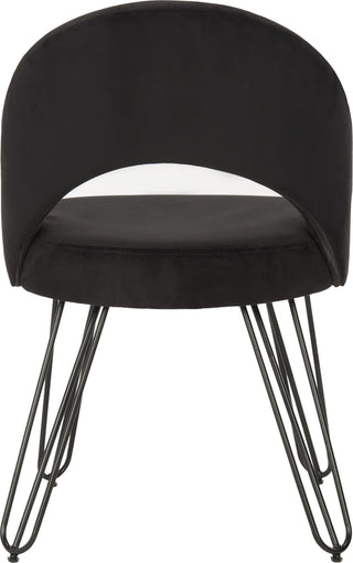 Safavieh Jora Velvet Retro Side Chair Black Furniture 