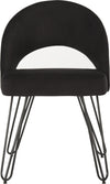 Safavieh Jora Velvet Retro Side Chair Black Furniture main image