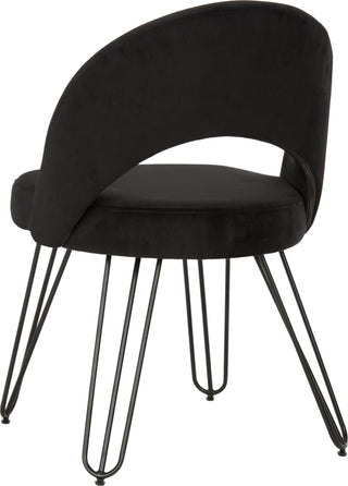 Safavieh Jora Velvet Retro Side Chair Black Furniture 