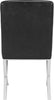 Safavieh Walsh Tufted Side Chair Black and Chrome Furniture 